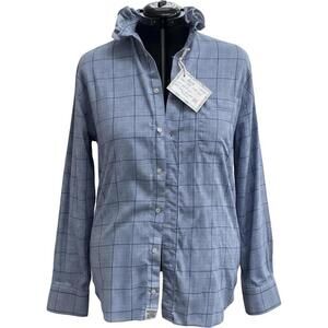 Upcycled Men’s Shirt into Women's Blouse with Ruffle Collar | One-of-a-Kind